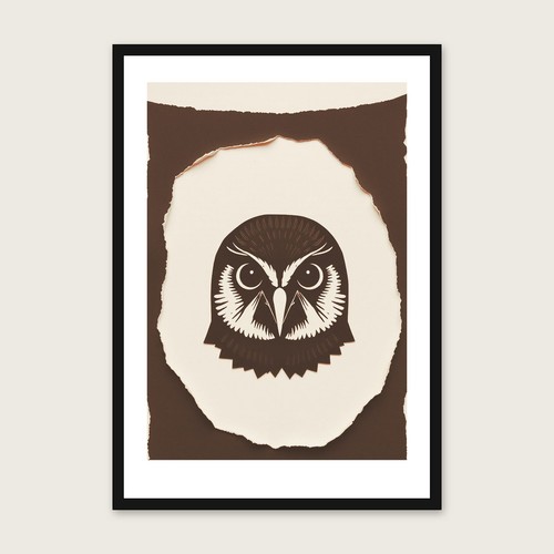 Ring ouzel wall art print - ouzel,