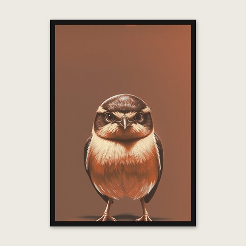 Ring ouzel wall art print - ring,