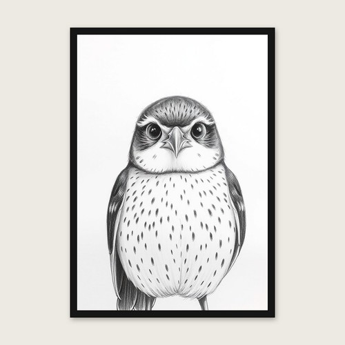 Ring ouzel wall - wall, print