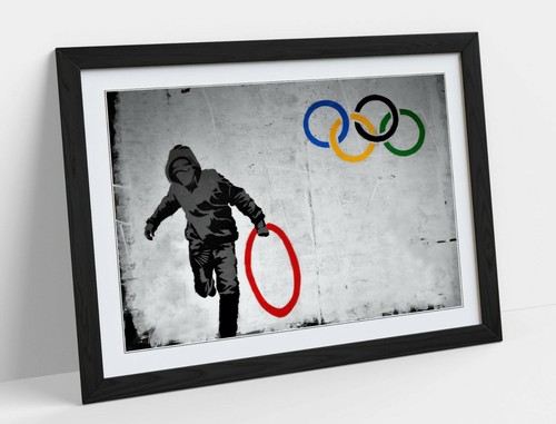 Banksy olympic rings art - banksy, -art